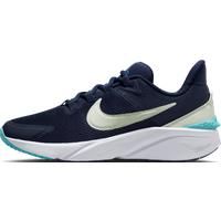 NIKE Unisex Kids Star Runner 4 Gym Shoes, Midnight Navy Volt Tint Dusty Cactus, 4 UK Child