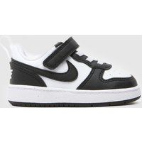 Nike White & Black Court Borough Toddler Trainers