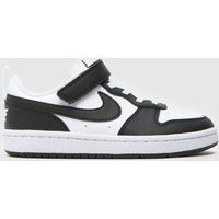 Nike White & Black Court Borough Low Junior Trainers