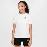 Nike Sportswear Older Kids' T-Shirt (Extended Size) - White - Cotton