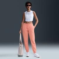 Nike Sportswear Phoenix Fleece Women's Mid-Rise Tracksuit Bottoms - Orange - Cotton/Polyester