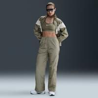 Nike Windrunner Women's High-Waisted Woven Open-Hem Trousers - Green - Nylon