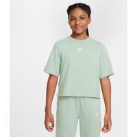 Nike Sportswear Older Kids' (Girls') Short-Sleeve Top - Green - Cotton