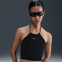 Nike Sportswear Chill Terry Women's Slim Cropped French Terry Halter Top - Black - Cotton/Polyester