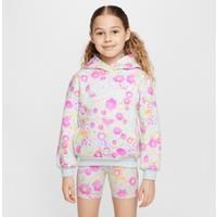 Nike Flow-Ral Younger Kids' Printed Pullover Hoodie - Grey - Cotton