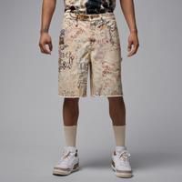 Nike Air Jordan Men's Printed Shorts - White - Cotton