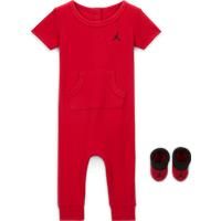 Nike Jordan Baby Essential 2-Piece Short-Sleeve Overall Set - Red - Cotton