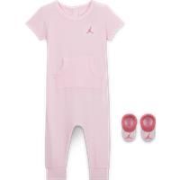 Nike Jordan Baby Essential 2-Piece Short-Sleeve Overall Set - Pink - Cotton
