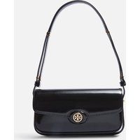 Tory Burch Robinson Spazzolato Patent Leather Shoulder Bag