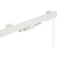 Symple Stuff 150Cm Bridgeview Corded Aluminium Curtain Track White white 3.2 H x 250.0 W x 3.5 D cm