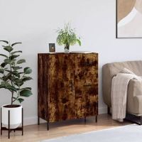 Latitude Run Hofstade 3 - Drawer Chest of Drawers Smoked Oak 90cm H X 69.5cm W X 34cm D