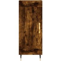 17 Stories Mantu Bedside Table Smoked Oak 90cm H X 34.5cm W X 34cm D