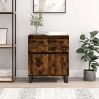 Latitude Run Ninh 2 - Drawer Chest of Drawers Smoked Oak 70cm H X 60cm W X 35cm D