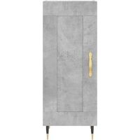 17 Stories Mantu Bedside Table Concrete Grey 90cm H X 34.5cm W X 34cm D
