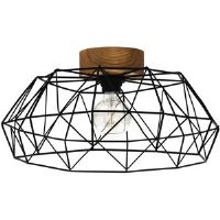 Borough Wharf Furey 1-Light 45.5cm Semi Flush Mount black 20.5 H x 45.5 W x 45.49 D cm