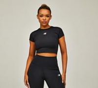 New Balance Womens Running Nb Harmony Fitted T-Shirt - Black