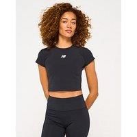 New Balance Womens Running Nb Harmony Fitted T-Shirt - Black