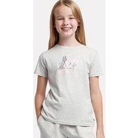 New Balance Junior Girls Graphic T-Shirt - Light Grey