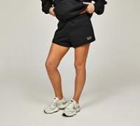 New Balance Womens Linear Fleece Short - Black - Size S