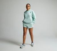 New Balance Womens Linear Fleece Short - Green - Size XL