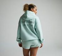 New Balance Womens Athletics Club Overhead Hoodie - Green - Size XL