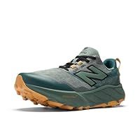 New Balance Men/'s Fresh Foam X Hierro V9 Trail Running Shoe, Dark Juniper/Black/Dried Apricot, 8 UK