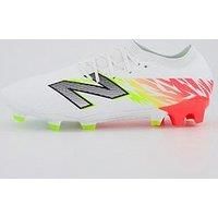 New Balance Furon Team Fg V8, White/Energy Red/Hi-lite, 12 Women/10.5 Men