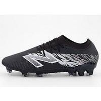 New Balance Unisex-Adult Furon Team Fg V8 Soccer Shoe, Black/Metallic Silver/White, 12 Wide Women/10.5 Men