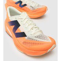 New Balance Fuelcell Rebel V4 Trainers in White & Orange
