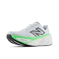 New Balance Men/'s Fresh Foam X More V5 Running Shoe, Ice Blue/Electric Jade/Black, 8