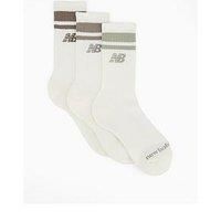New Balance Unisex Everyday Stripe Midcalf Socks 3 Pack - Neutral