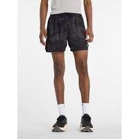 New Balance Mens Running Rc Printed 5Inch Shorts - Grey