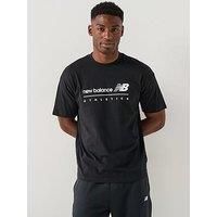 New Balance Mens Linear Graphic T-Shirt - Black