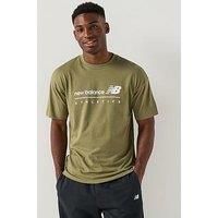 New Balance Mens Linear Graphic T-Shirt - Green
