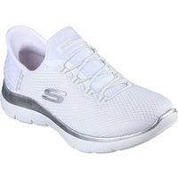 Skechers Women/'s Summits Diamond Dream Sneaker, White Mesh/Silver Trim, 5 UK