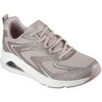 Skechers Women/'s TRES-AIR UNO GLIT-AIRY Sneaker, Taupe, 8 UK