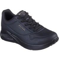 Skechers Embossed Duraleather Gore Laced Slip On - Black