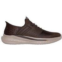 Skechers Slade Zachary Slip On Trainers Mens Cocoa Mesh 10 UK