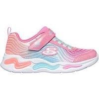 Skechers Girls Wavy Beams Lighted Embossed Sparkle Trainer