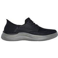 Skechers USA Men/'s Men/'s Hasting Rory Sneaker, Black Synthetic/Leather, 10 UK