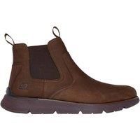 Skechers Mens Boot-AUGUSTINO Ankle, Chocolate Leather, 7 UK