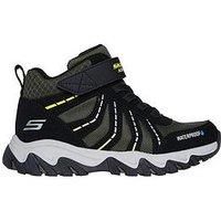 Skechers Boys Rugged Ranger Hydro-Scout Ankle Boot, Black Green, 2 UK Child