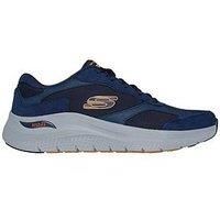 Skechers Arch Fit 2.0 - The Keep | Navy/Orange | Mens Removable Insole Trainers