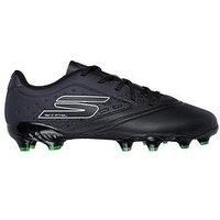 Skechers Junior Razor Firm Ground Football Boots - Black/Silver