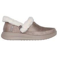 Skechers Women/'s Cozy Escape Slipper, Taupe, 4 UK