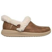 Skechers Women/'s Cozy Escape Slipper, Chestnut Performtex/Faux Fur, 3 UK
