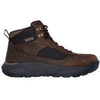 Skechers Cambert Mid Waterproof Lace Up Boot- Dark Brown