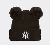 New Era Womens Female Double Pom NY Yankees Beanie - Brown - Size ONE SIZE