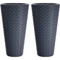 17 Stories Emmit Plant Pot Black 55cm H X 30cm W X 30cm D