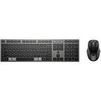 HP 720 Multi-Device Rechargeable Wireless Keyboard and Mouse Combo | Ultra-fast Rechargeable Supercapacitor | Up to 2 Months of Usage from a 3-Minute Charge | 2.4GHz Wireless and Bluetooth | Black